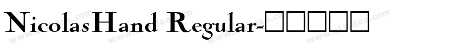 NicolasHand Regular字体转换